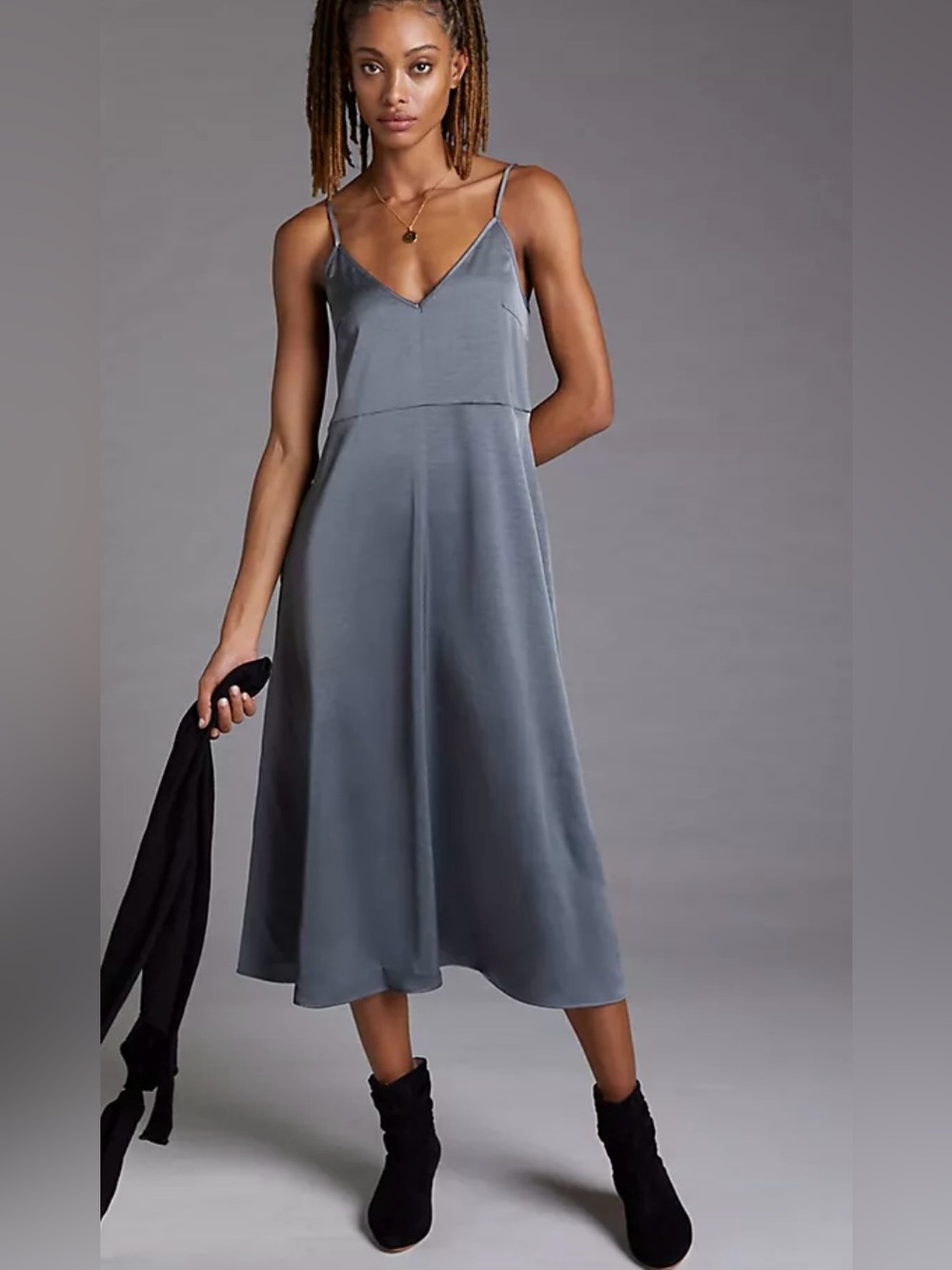 Daily Practice by Anthropologie Comfy Dress Charcoal/Grey Size M
